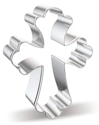 Kreuz-Keksausstecher aus Edelstahl, 8 x 6 x 1,7 cm
