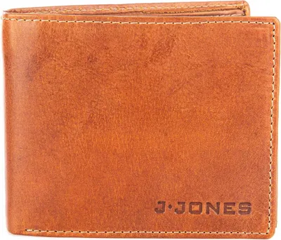 Zdjęcie produktu dla J Jones Portfel Męski Skórzany Duży Elegancki Z Gładkiej Skóry Naturalnej Brązowy