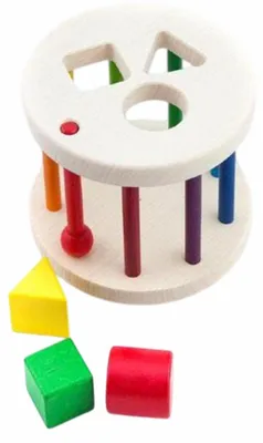 Produktbild von Babyspielzeug Holz Steckrassel