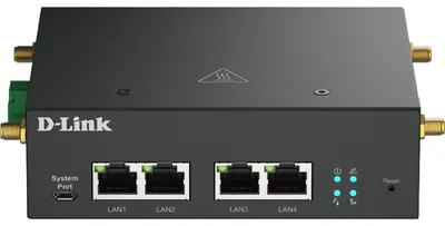 Zdjęcie produktu dla D-Link DWM-314-G, Modem/router sieci komórkowej, Czarny, 10,100,1000 Mbit/s, OpenVPN WireGuard, Prąd przemienny, DC