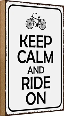 Produktbild von Holzschild Spruch 20x30cm Keep Calm and Ride on