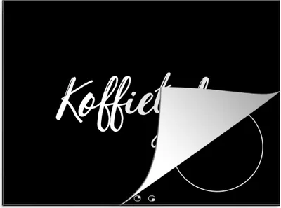 Produktbild von KitchenYeah© Herdabdeckplatte Zitate - Sprichwörter - Kaffee , 57x51cm, Küche Deko, Glaskeramikkochfeld Herdabdeckung, Abdeckplatte fùr Kochfeld
