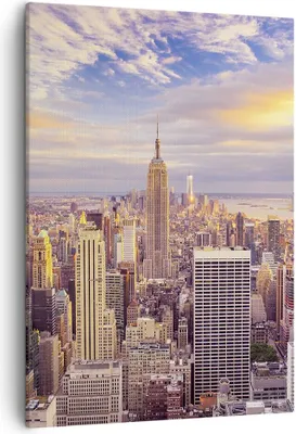 Produktbild von Bild auf Leinwand - Leinwandbild - Einteilig - New York Stadt - 50x70cm - Wand Bild - Wanddeko - Wandbilder - Leinwanddruck - Kunstdruck - Wanddekoration - Leinwand bilder - Wandbild - PA50x70-3638