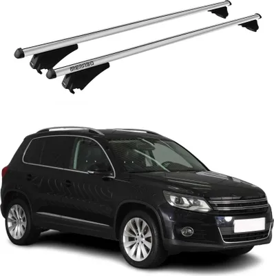Produktbild von Menabo Dachträger Grundtäger für VW Tiguan Cross 5N 2014-2017 75kg Alu Silber 2x