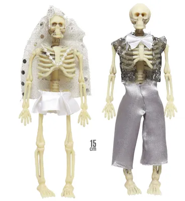 Produktbild von Figur Skelett Paar ca. 15 cm Halloween Dekoration
