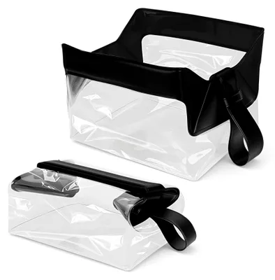 Produktbild von Transparente Kulturtasche mit Magnetverschluss, 2 Stück, wasserdicht, für Handgepäck, Kosmetiktasche, Reiseaccessoire für Damen und Herren