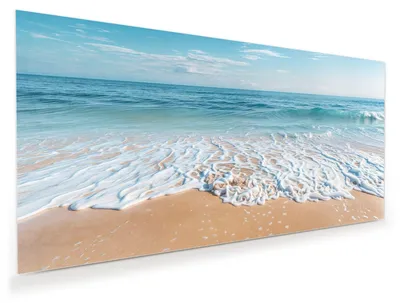 Produktbild von Glasbild 120x60cm in XXL für Wohnzimmer, Schlafzimmer Motiv Tropischer Strand