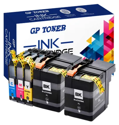 A box of GP Toner ink cartridges with several cartridges displayed in front.