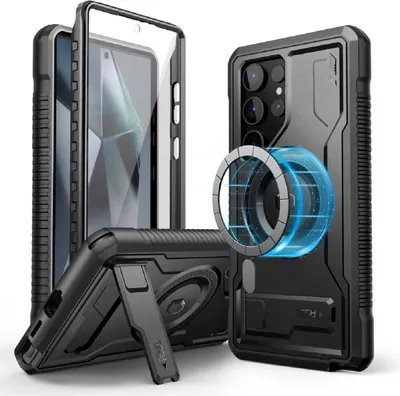 Zdjęcie produktu dla TechProtect Kevlarowe etui na telefon komórkowy 360° wszechstronna ochrona Etui na smartfona Kompatybilne z Samsung Galaxy S24