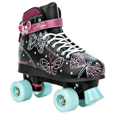 Produktbild von Raven Rollschuhe Amelia Black 31-34 verstellbar