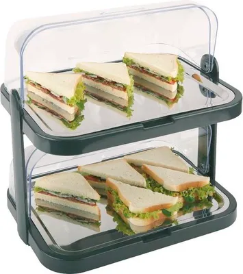 Image de APS 9204 APS Vitrine buffet DOPPELDECKER, noir