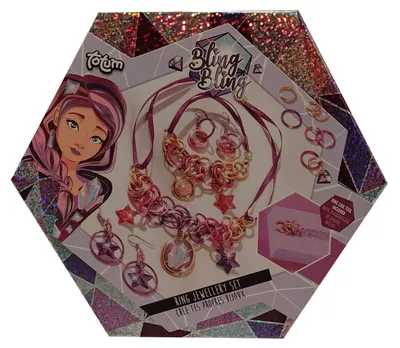 Produktbild von Totum Bling Bling Jewellery Set, Schmuck-Bastelset für Kinder, 6 Jahr(e), Mehrfarbig