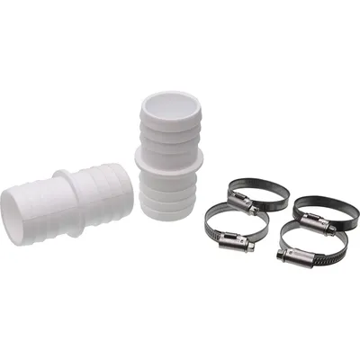 Produktbild von 2 Stk. Schlauchverbinder Ø 32/38mm + 4 Edelstahlschellen