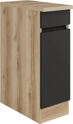 Produktbild von Küchen Unterschrank mit Arbeitsplatte Noah U306-0+ in anthrazit 30 cm breit