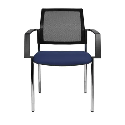 Produktbild von 2 Topstar Besucherstühle BtoB 10 BB290A G260 blau, schwarz Stoff