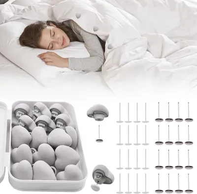 Imagen del producto de Clips para sujetar sábanas, 16 unidades, soportes redondos grises para el dormitorio