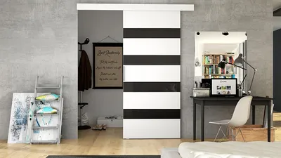Obrázok produktu pre Posuvné dvere MIRAN 5 - 70 cm, biele / čierne sklo