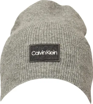 Obrázok produktu pre Pánska čiapka CK CALVIN KLEIN s mäkkým a hrejivým logom artikel ZM0ZM02445, PTA Grey fog, ONE - ONE SIZE, vlna 7%,polyester 11%,viskóza 6%,polyamid 15%.Polyakryl 61%