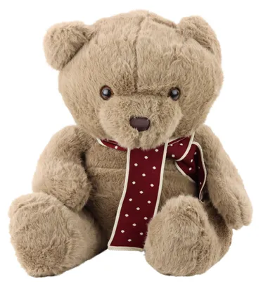Immagine prodotto di Peluche mascotte peluche grande orsacchiotto con sciarpa marrone chiaro 45 cm