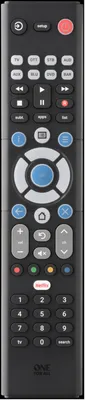 Image de One for All Essence 8, Audio, DVD/Blu-ray, Console de jeux, Media player, PC, Enceinte barre de son, TV, Boutons-poussoirs, Noir