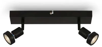 Immagine prodotto di Plafoneiera a LED Lampada da soffitto Spot orientabili 5 W 2xGU10 nero Briloner