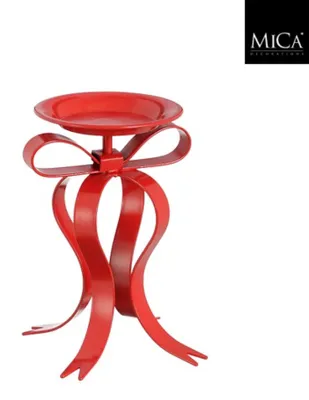 Image de Bougeoir Edelman Ruban rouge - L17xL14xH20cm | 2 pièces