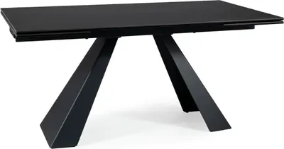 Immagine prodotto di Tavolo da pranzo pieghevole GEDEON 1 - 160x90, nero / nero opaco