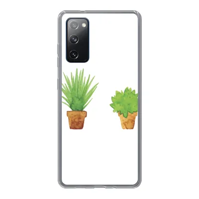 Produktbild von MuchoWow® Handyhülle Schutzhülle Hülle für Samsung Galaxy S20 FE Blumentopf - Aquarell - Pflanzen Silikon Softcase Handy Hülle - Abdeckung