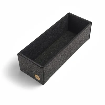 Produktbild von Aufbewahrungsbox CLEAN Filz 33 x 12 x 10 cm ohne Deckel in anthrazit meliert