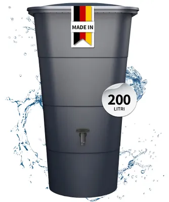 Immagine prodotto di GARANTIA IBIZA serbatoio per acqua piovana quadrato 200 litri grigio grafite incl. coperchio e rubinetto, Immagine generata dall'IA