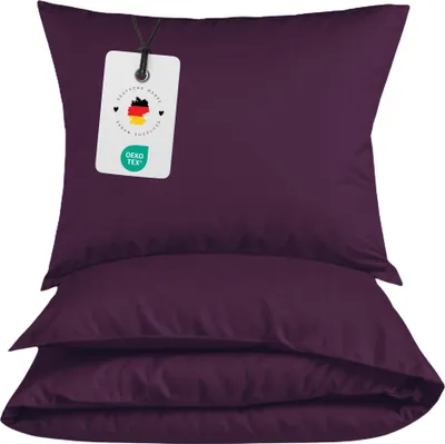 Produktbild von Mikrofaser Bettwäsche 135x200 cm aus 100% Polyester - Uni Lila 200x200 cm