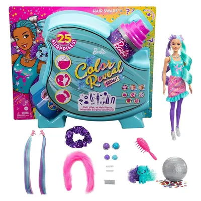 Produktbild von Mattel HBG41 - Barbie - Color Reveal - Haarwechsel Puppe mit Stylingzubehör