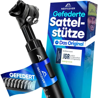 Produktbild von NEXTCOVER® Sattelstütze gefedert - Das Original - mit 27.2mm Durchmesser und [Comfort-Spring] Technologie I gefederte Sattelstütze