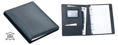 Produktbild von Alassio Ringbuchmappe BENACO, DIN A5, Nappa-Leder, schwarz (59447822