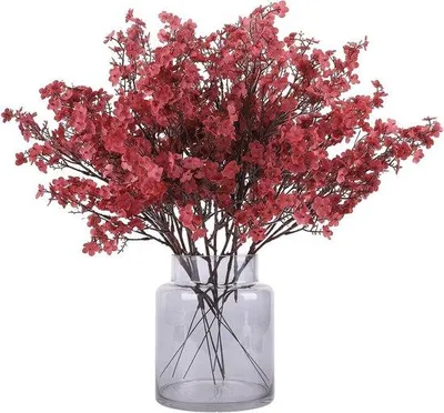 Produktbild von Famanu Kunstblumen Gypsophila - 12 Stück - Karmiinrot