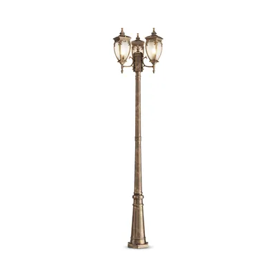 Produktbild von Maytoni  Bodenbeleuchtung für Außenanlagen  Fleur 3x E27 excl. Schwarz mit Gold aus Aluminum 60Wfür Küche, Schlafzimmer, Wohnzimmer, Esszimmer, Lobby