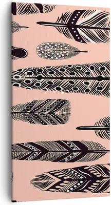 Produktbild von Bild auf Leinwand - Leinwandbild - Grafik Feder - 55x100cm - Wand Bild - Wanddeko - Wandbilder - Leinwanddruck - Bilder - Kunstdruck - Wanddekoration - Leinwand bilder - Wandkunst - PA55x100-3786