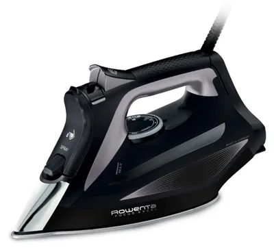 Produktbild von Rowenta Focus Excel DW5320D1, Trocken- & Dampfbügeleisen, Mikrodampf 400 HD Laser-Grundplatte, 190 g/min, Schwarz, Grau, 45 g/min, 0,3 l