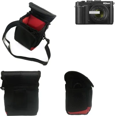 Produktbild von K-S-Trade Kameratasche Fototasche Umhängetasche Schultertasche Zubehör Tasche Schutz Hülle kompatibel mit Nikon Coolpix P7700 mit Zusatzfach und