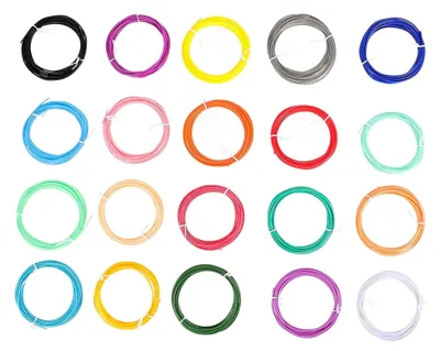Produktbild von 20 Stück 3D-Stift Filament Nachfüllpackung 1,75 mm PCL Druckmaterialien für 3D-Druckstifte Mehrfarbig