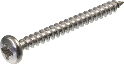 Produktbild von SECCARO Spanplattenschraube Halbrundkopf 6 x 60 mm, Edelstahl V2A VA A2, Holzschraube mit Vollgewinde, Kreuzschlitz / PZ, 100 Stück
