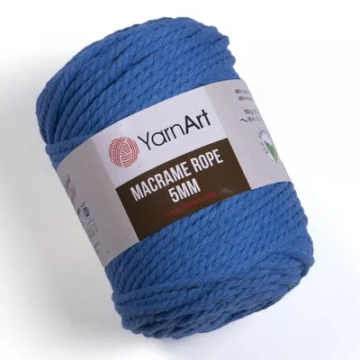 Obrázok produktu pre Yarn Art Macrame Rope 5 mm 5 mm 85 m 786 Dark Blue Špagát