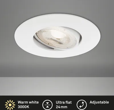 Obrázok produktu pre LED vstavané svietidlo Briloner IP23 5 W 460 lm 3000 K biele