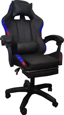 Zdjęcie produktu dla Fotel gamingowy Games czarny LED