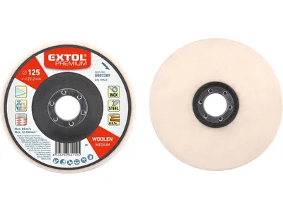 Obrázok produktu pre Leštiaci kotúč Extol Premium 8803389 Plstený leštiaci kotúč, rovný, Ø 125x15mm