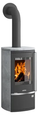 Produktbild von Justus Reno R Kaminofen Stahl Gussgrau / Speckstein