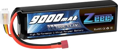 Productafbeelding van RC-batterij, 9000 mAh capaciteit, 100C ontlaadsnelheid, 3S 100C 9000 T