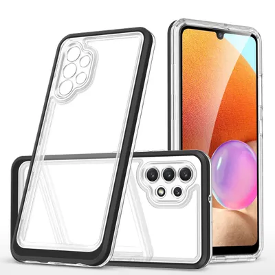 Produktbild von Transparente Hlle 3 in 1 fr Samsung Galaxy A72 4G mit Gelrahmen, schwarz