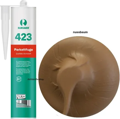 Produktbild von Ramsauer 423 Parkettfuge 1K Hybrid Dichtstoff 310ml Kartusche Laminat-Vinylboden Nussbaum