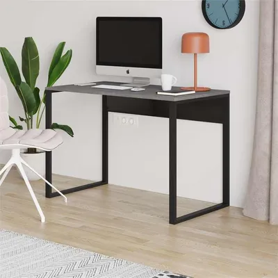 Produktbild von Schreibtisch Houseland Inna Retro Grau/Vintage Schwarz